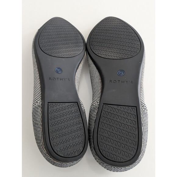 Rothy's Grey Mist Captoe The Point Shoes Women's Size 7.5 Washable Flats - Picture 8 of 10